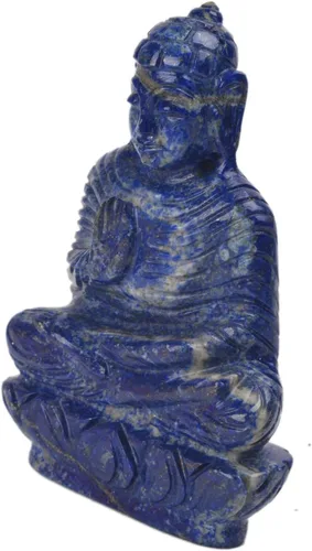 Vista 2 de GEMHUB Estatua de Buda de Lapislázuli 1400-1500 Ct tallada a mano con piedra preciosa escultura