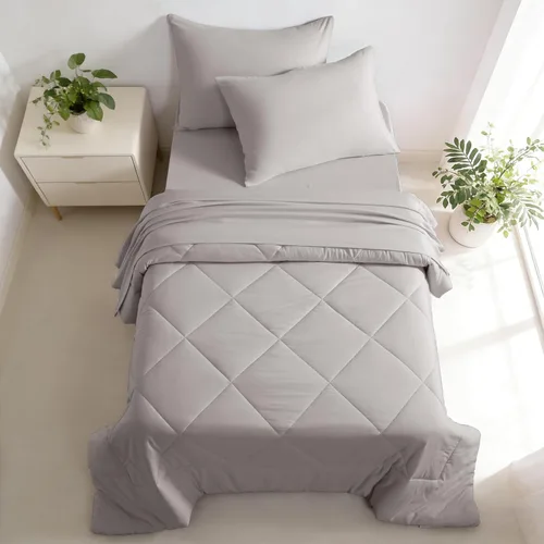 Vista 11 de FLXXIE Juego de ropa de cama de microfibra de 4 piezas, color aguamarina Aqua