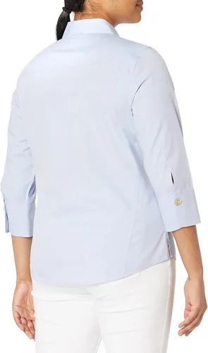 Vista 4 de Foxcroft - Camiseta de manga corta para mujer, sin hierro, sin necesidad de plancha