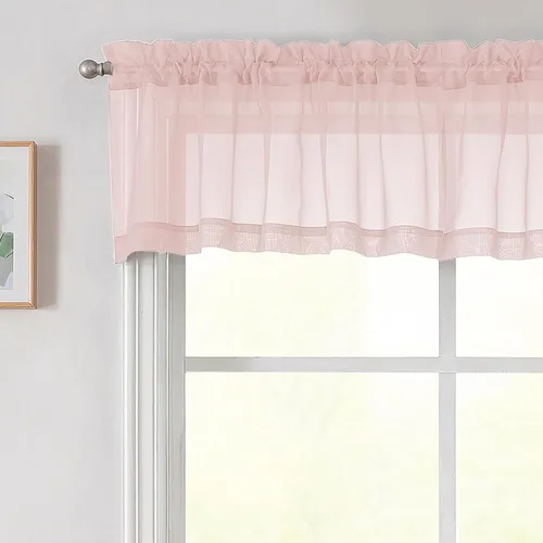 Vista 175 de 2 paneles de cortinas traslúcidas blancas para dormitorio, sala de estar, 96 pulgadas de largo, modernas, suaves, ligeras, con bolsillo para barra