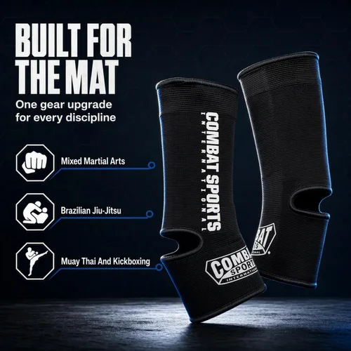Vista 3 de Combat Sports Muay Thai MMA Tobilleras Azul