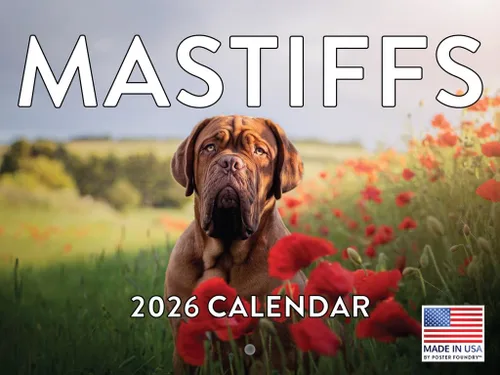 Vista 225 de Calendario mensual de pared Airedale Terrier Dog 2027 rojo (Airedale Terrier)