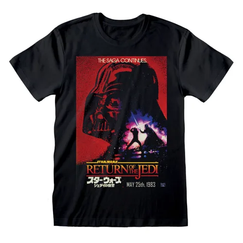 Vista 2 de Camiseta de Manga Corta Star Wars Vader Poster Negro Unisex
