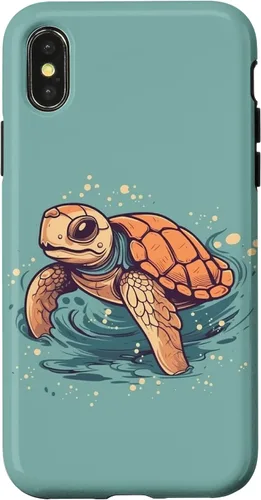 Vista 5 de Funda para iPhone SE (2020) / 7 / 8 Cute Kawaii Sea Turtle in the Ocean