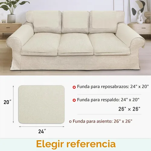 Vista 6 de Fundas para brazos de sofá, fundas impermeables para reposabrazos de sofá, sillón, sofá biplaza, funda antideslizante para reposabrazos reclinable