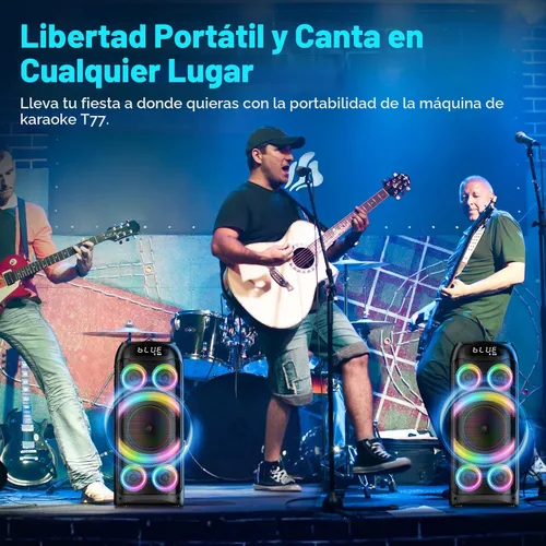 Vista 6 de Altavoz Bluetooth, potente sonido estéreo de 160 W de pico, graves profundos, inalámbrico, boombox portátil grande, altavoces de fiesta