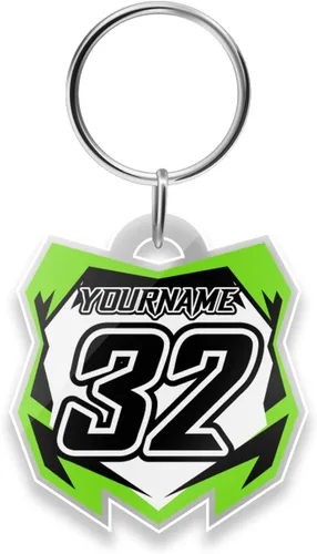 Vista 10 de MC MOTOPARTS Llavero de acrílico personalizado con número de carreras