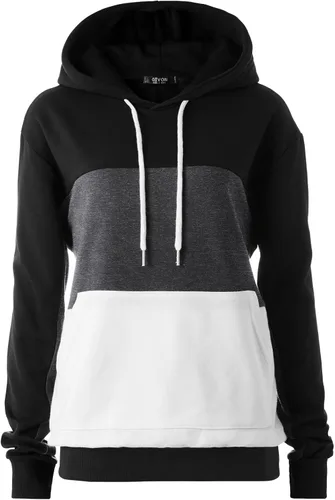 Vista 2 de GIVON - Sudadera ligera con capucha, manga larga y bolsillo frontal (XS 4XL) para mujer