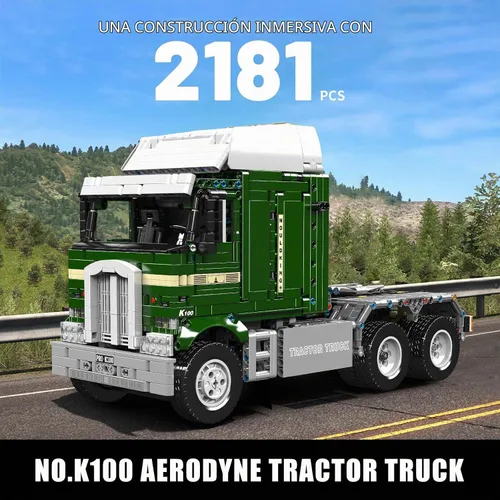 Vista 2 de Mould King Kit de bloques de camión de tractor, modelo MOC de bloques de construcción para construir, regalo para entusiastas de las colecciones