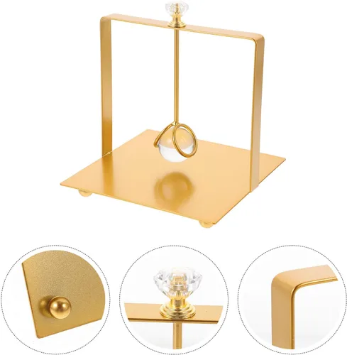 Vista 9 de Decorative Metal Napkin Holder for Paper Napkins, Gold Square Desktop Tissue Dispenser for Kitchen and Dining Table Use