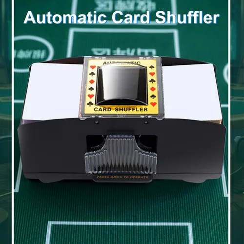 Vista 2 de Barajador automático de tarjetas portátil de poco ruido profesional eléctrico barajador de póquer