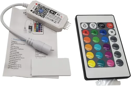 Vista 7 de Controlador inteligente WiFi inalámbrico RGB LED que funciona con sistema Android iOS aplicación de teléfono móvil para tira de luz LED 5050 3528