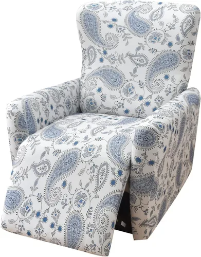 Vista 23 de Fundas para silla reclinable para silla reclinable, 4 piezas, funda para sofá reclinable con bolsillos, funda elástica antideslizante y reclinable