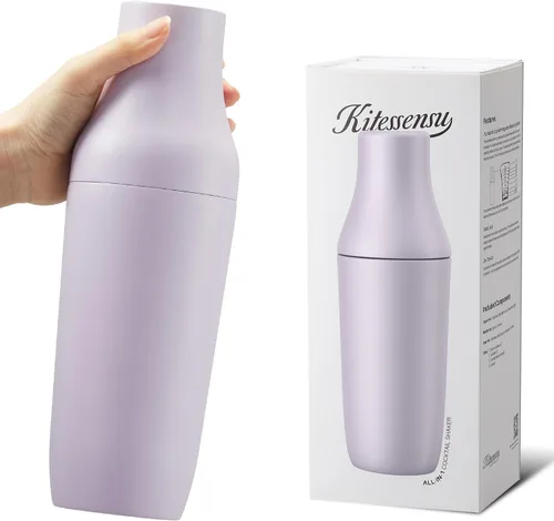 Vista 9 de Kitessensu Coctelera Híbrida de Cócteles Coctelera de Martini de Acero Inoxidable con Aislamiento al Vacío con Copa de Martini de Doble Pared