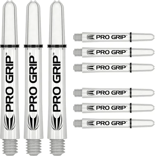 Vista 15 de Target Darts Pro Grip Shafts – Set of 9 3 Sizes (Short, Intermediate, Medium), 12 Colours Dart Stems, Professional Darts Accessories, 2BA Shaft