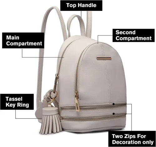 Vista 6 de MISS LULU Bolsos para mujer, Blanco, Normal