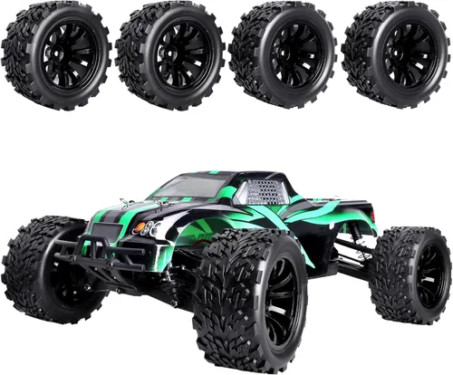 Vista 7 de HobbyPark - Neumáticos y ruedas hexagonales prepegados de 0.472 pulgadas (0.472 in), neumáticos y ruedas de 2.8 pulgadas con insertos de espuma