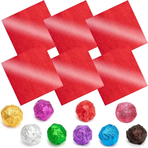 Vista 11 de Envolturas de caramelo de papel de aluminio – Papel de regalo de chocolate, 300 piezas, envoltorio de barra de chocolate casera, embalaje