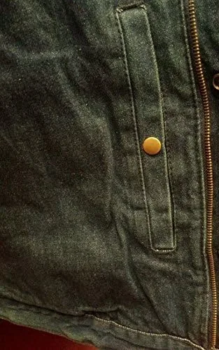 Vista 4 de Chaleco de mezclilla negro con diseño de hijo de la anarquía para hombre