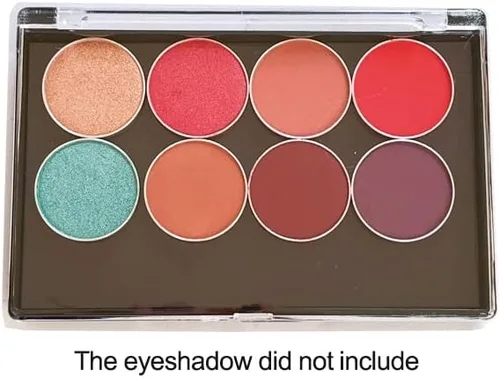 Vista 3 de Paleta de maquillaje de peso ligero de sombra de ojos magnética vacía de tamaño pequeño - Viajar, paleta de depósito 4.76 x 3.11, Negro