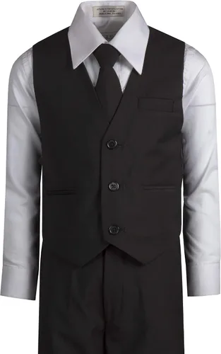 Vista 2 de Traje clásico de 6 piezas para niños con corbata para el cuello para tamaños estándar y Husky
