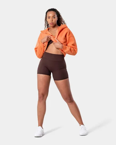 Vista 2 de Kamo Fitness Serenity - Pantalones cortos de cintura alta, entrepierna de 6 pulgadas, sin costura frontal, aptos para muslos, con costuras en V