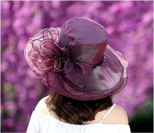 Vista 5 de Sombrero de sol de verano para mujer con protección UV, sombreros de ala ancha plegable