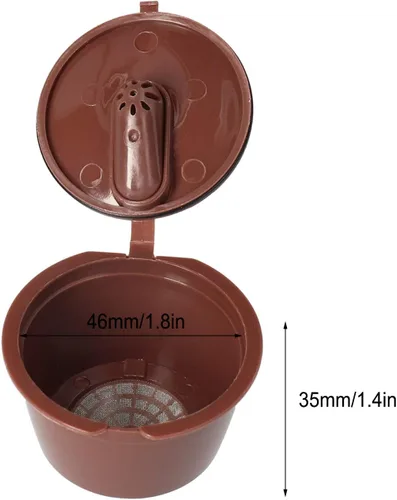 Vista 2 de Juego de cápsulas de café reutilizables para Dolce Gusto, recargable, fácil de, gran herramienta para cafetera (1.7-3.4 fl oz)