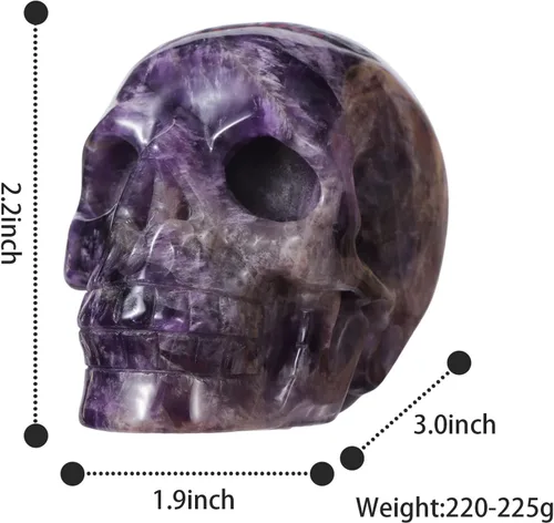 Vista 2 de Calavera de 3 pulgadas (amatista)