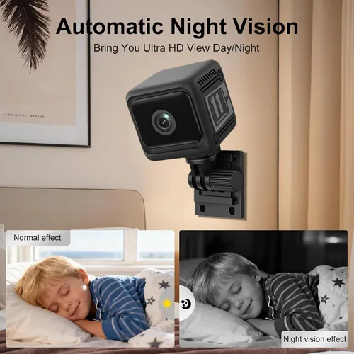 Vista 3 de Cámara de seguridad interior 4K, gran angular de 130°, detección de movimiento AI, visión nocturna, cámaras WiFi para seguridad en el hogar, bebé