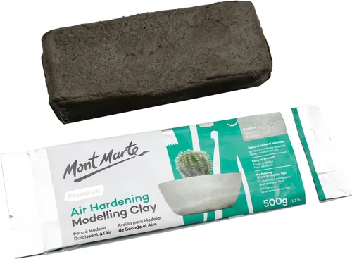 Vista 3 de Mont Marte Arcilla de modelado endurecedor por aire, 1.1 libras (17.64 oz) en granito, arcilla de color piedra para esculpir, efecto de brillo