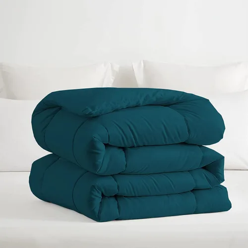 Vista 10 de PURE ECO Edredón de plumón alternativo de 1 pieza tamaño individual/individual XL, súper suave para todas las estaciones, 400 GSM, ligero, 4 lazos