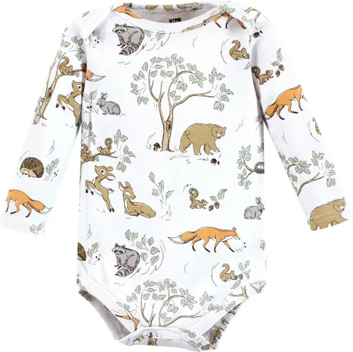 Vista 55 de Hudson Baby baby-boys Cotton Long-sleeve Bodysuits 5-pack