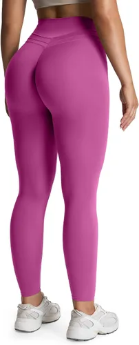 Vista 3 de Aoxjox Pantalones de yoga Luna para mujer de 26" Cattleya Púrpura