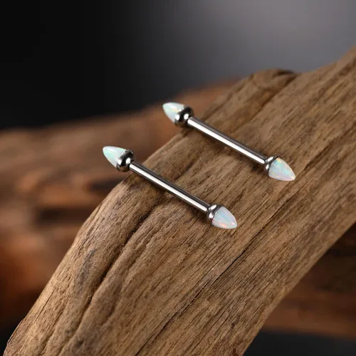 Vista 5 de GAGABODY Par de anillos para pezón G23 de titanio con rosca interna, 0.472in a 0.709in, barra recta para pezón para mujeres y hombres, joyería