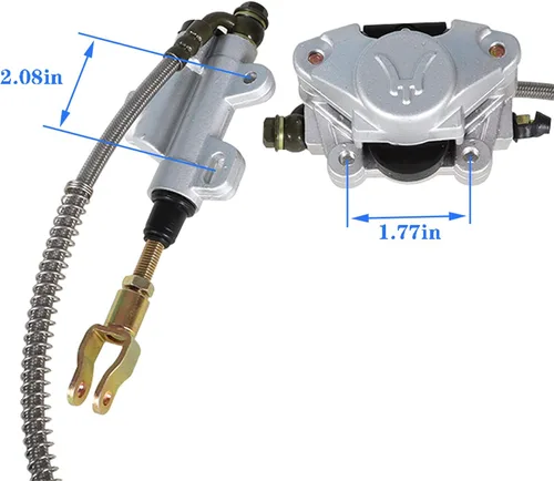 Vista 5 de waltyotur Kit de ensamblaje de eje trasero de Go Kart ATV 32 Pulgadas Eje y cubo y cadena y cilindro maestro de freno de reemplazo para Go Kart ATV