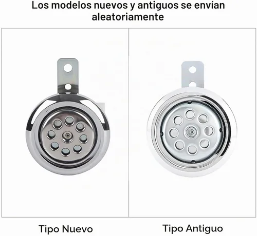 Vista 7 de Acouto Bocina Universal para Motocicleta 105dB 12V 85mm de Metal Cromado Plateado