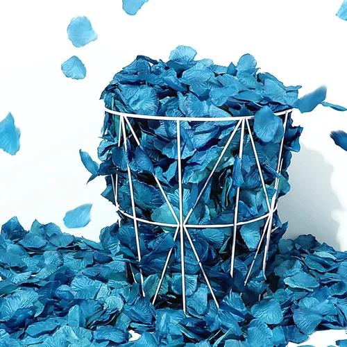 Vista 3 de 1000 pétalos de rosa de seda artificial, para decoración de bodas, fiestas