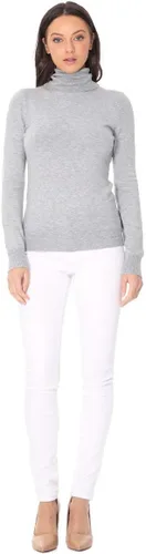 Vista 6 de YEMAK suéter de punto casual básico ligero con cuello redondo y manga 34 para mujer