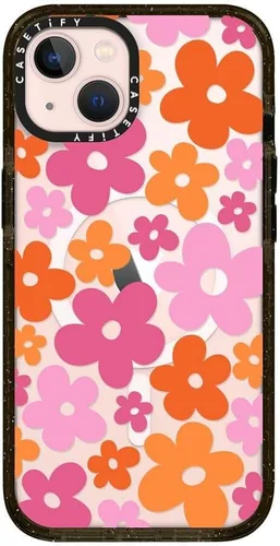 Vista 348 de CASETiFY Funda Impact para iPhone 13 [Protección contra caídas de grado militar 4X de 8.2 pies/Compatible con Magsafe] - #1 Mom - Transparente