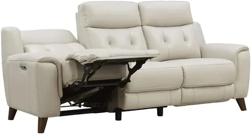 Vista 10 de Hydeline Torino Zero Gravity Power reclinable y reposacabezas de cuero de grano superior con puertos USB integrados, trufa, espuma viscoelástica