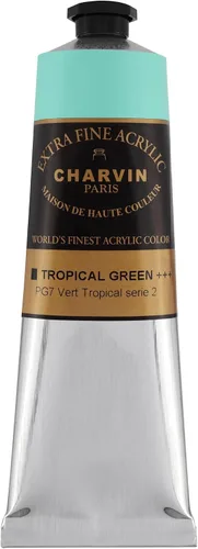 Vista 118 de Charvin Pintura acrílica profesional extrafina – verde absenta, tubo de 2.1 fl oz, pigmentos de triple fresado, resistente a la luz, pinturas