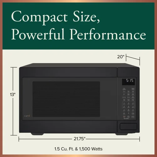 Vista 2 de Café CCWK15C1WDS Horno de microondas de convección para encimera con tecnología de bloqueo infantil, asar, cocinar automáticamente, asar