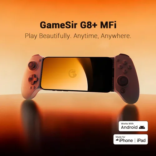 Vista 2 de GameSir G8 Plus MFi iPhone Controller, Apple MFi Certified USB-C Gaming Controller for iPhone 15/16/17 Series, Compatible with iPad Mini & Android