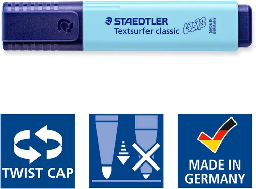 Vista 5 de STAEDTLER 364 CWP4PA Textsurfer Classic - Resaltador de colores pastel surtidos (paquete de 4)