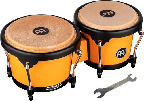Vista 23 de Meinl Percussion HB100SNT-M bongós de madera natural de 6 3/4 y 8 pulgadas, Negro Bongos de carcasa sintética duradera profesional para adultos