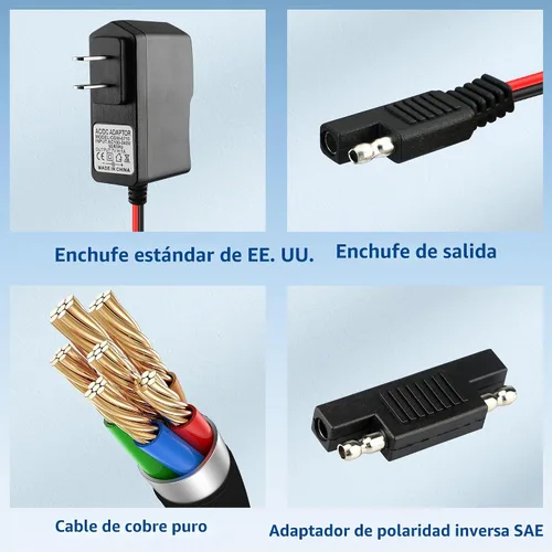Vista 7 de Cargador de conector SAE para niños, batería de automóvil BXIZXD de 6 voltios para Disney Quad Pacific Cycle Marvel The Avenger Good Dinosaur