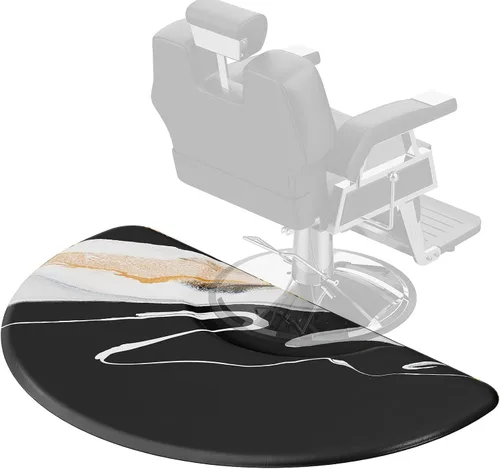 Vista 12 de OmySalon Alfombrilla antifatiga de salón de 3 x 5 x 5/8 pulgadas para peluquería de pie, piso de peluquería mate debajo de la silla de peinado