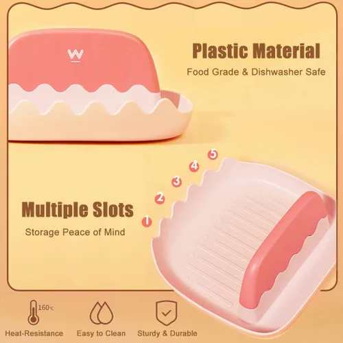 Vista 3 de Paquete de 2 Soportes para Tapa y Cuchara para Encimera de Cocina, Soporte para Cucharón/Espátula/Cuchara de Cocina para Estufa, Descanso