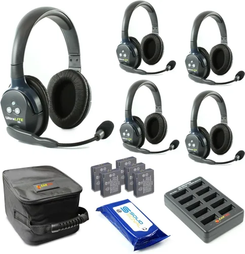 Vista 9 de Eartec UL2SD Ultralite - Auriculares inalámbricos de dúplex completo para 2 usuarios - 1 auricular de una sola oreja y 1 auricular de doble oreja